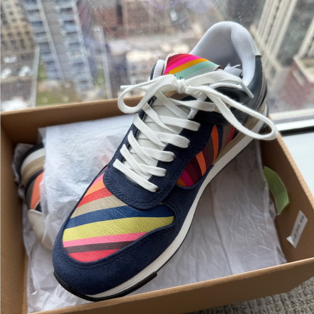 Super rare leather designer sneakers! 🌈 NWT one of a kind!